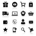 Shopping E-commerce Icons Royalty Free Stock Photo