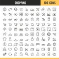 Shopping and E-Commerce icons. Vector illustration.