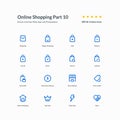 Online Shopping flash sale and top sale price web application icon Set