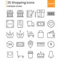 Shopping and ecommerce  icons set Royalty Free Stock Photo