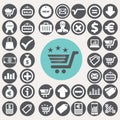 Shopping and eCommerce icons set. Royalty Free Stock Photo