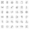 Shopping and ecommerce icons set Royalty Free Stock Photo