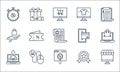 Shopping ecommerce line icons. linear set. quality vector line set such as ecommerce, web, rocket launch, medal, mouse, hand, Royalty Free Stock Photo