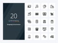 20 Shopping And Ecommerce Outline icon for presentation