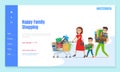 Shopping with Family Landing Web Page Template