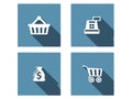 Shopping Flat Icons Set Royalty Free Stock Photo