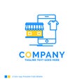 shopping, garments, buy, online, shop Blue Yellow Business Logo