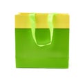 Shopping or gift bag isolated over the white background Royalty Free Stock Photo