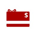Shopping gift card flat icon