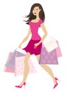 Shopping girl2 Royalty Free Stock Photo