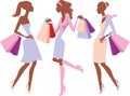Shopping girls Royalty Free Stock Photo