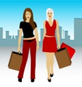 Shopping Girls Royalty Free Stock Photo