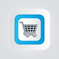Shopping icon with isolated on a white backgroundshopping cart. vector illustration elements Royalty Free Stock Photo