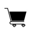 Shopping icon with isolated on a white backgroundshopping cart. vector illustration elements Royalty Free Stock Photo