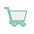 Shopping icon with isolated on a white backgroundshopping cart. vector illustration elements Royalty Free Stock Photo