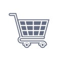 Shopping icon with isolated on a white backgroundshopping cart. vector illustration elements Royalty Free Stock Photo