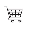 Shopping icon with isolated on a white backgroundshopping cart. vector illustration elements Royalty Free Stock Photo