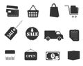 Shopping icon set Royalty Free Stock Photo