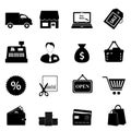 Shopping icon set Royalty Free Stock Photo