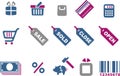 Shopping icon set Royalty Free Stock Photo