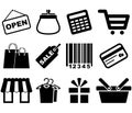 Shopping Icon Set. Royalty Free Stock Photo