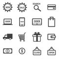 Shopping Icon Set, flat design vector illlustion eps10.