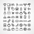 Shopping icon set with money online store line icon Royalty Free Stock Photo