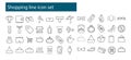 Shopping icon set with money online store line icon Royalty Free Stock Photo