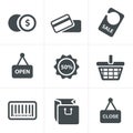 Shopping Icon Set Royalty Free Stock Photo