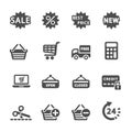 Shopping icon set 2, vector eps10 Royalty Free Stock Photo