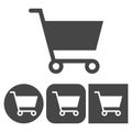 Shopping Icon - vector icons set Royalty Free Stock Photo