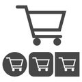 Shopping Icon - vector icons set Royalty Free Stock Photo