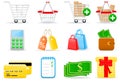 Shopping icons Royalty Free Stock Photo