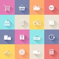 Shopping Icons - Flat Design Royalty Free Stock Photo