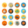 Shopping Icons Flat Design Royalty Free Stock Photo