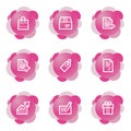 Shopping icons, pink series Royalty Free Stock Photo