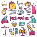 Shopping Icons Set vector design illustration Royalty Free Stock Photo