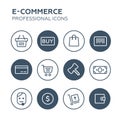 Shopping Icons Set Royalty Free Stock Photo