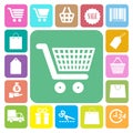 Shopping icons set. Illustration Royalty Free Stock Photo