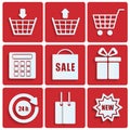 Shopping icons Royalty Free Stock Photo