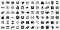 Shopping icons, set shop sign for web development apps and websites - vector Royalty Free Stock Photo