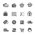 Shopping icons set.