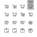 Shopping icons set.