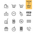 Shopping icons set.