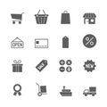 Shopping icons set