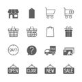 Shopping icons set