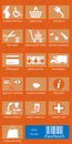 Shopping icons and supermarket services