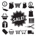 shopping icons. Vector illustration decorative design Royalty Free Stock Photo