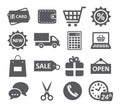 Shopping icons Royalty Free Stock Photo
