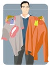 Shopping illustration series Royalty Free Stock Photo